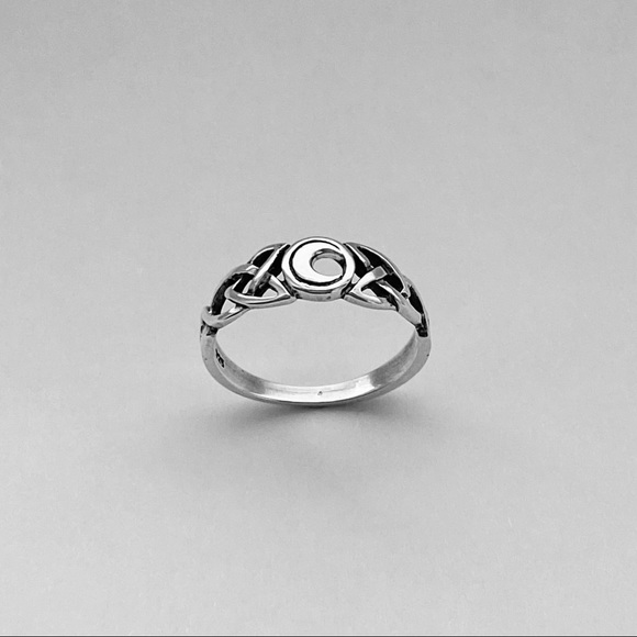 Sterling Silver Celtic Moon Ring, Celtic Ring - Picture 12 of 15